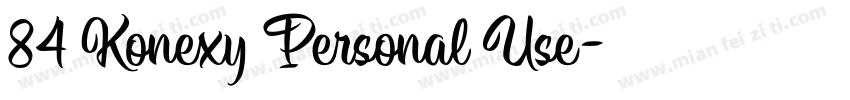 84 Konexy Personal Use字体转换